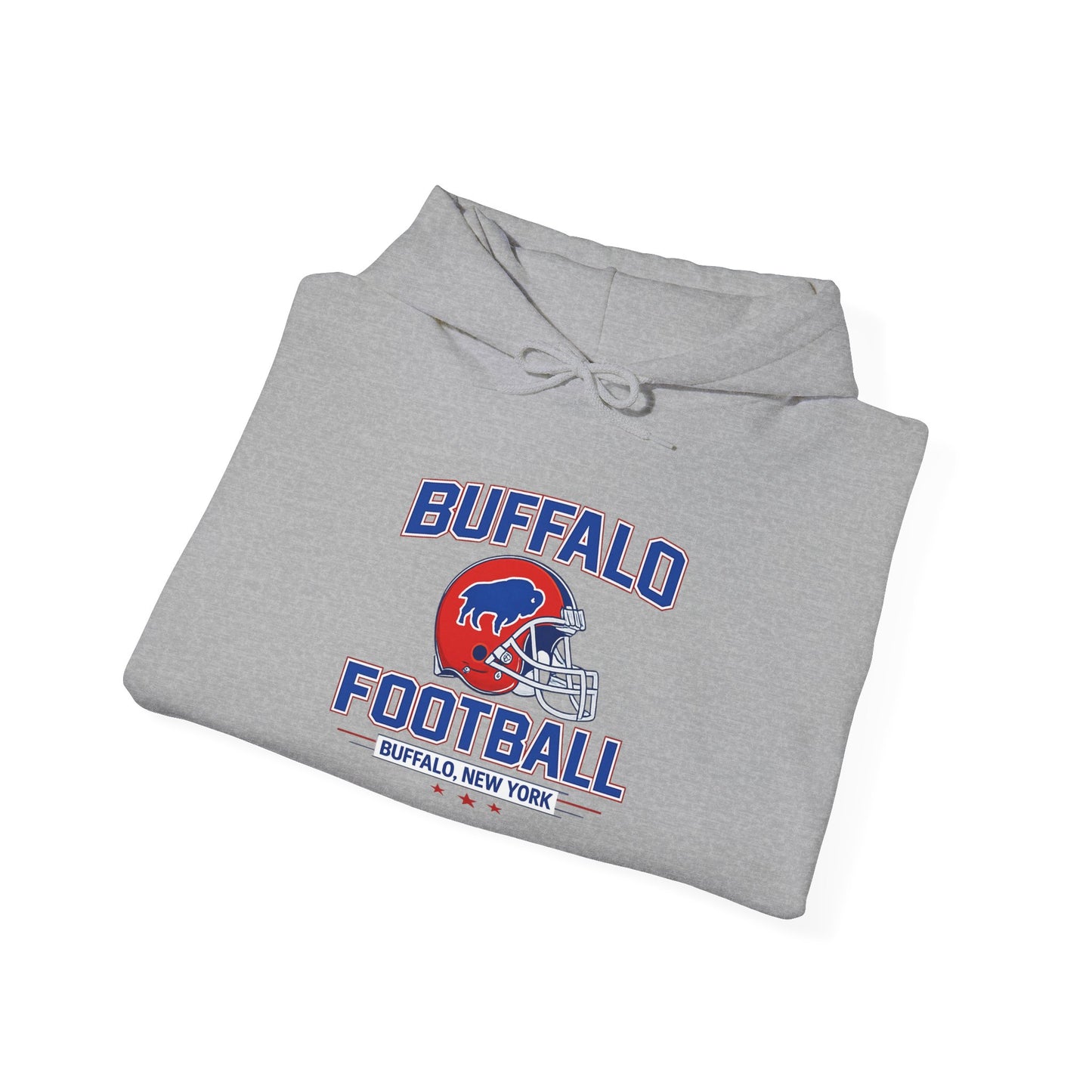 Buffalo Football Hoodie | Vintage Buffalo Helmet Pullover Hoodie | Buffalo NY Fan Apparel