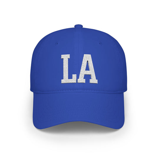LA Chenille Patch Baseball Hat – Retro Los Angeles Low Profile Baseball Cap | Teesrus716