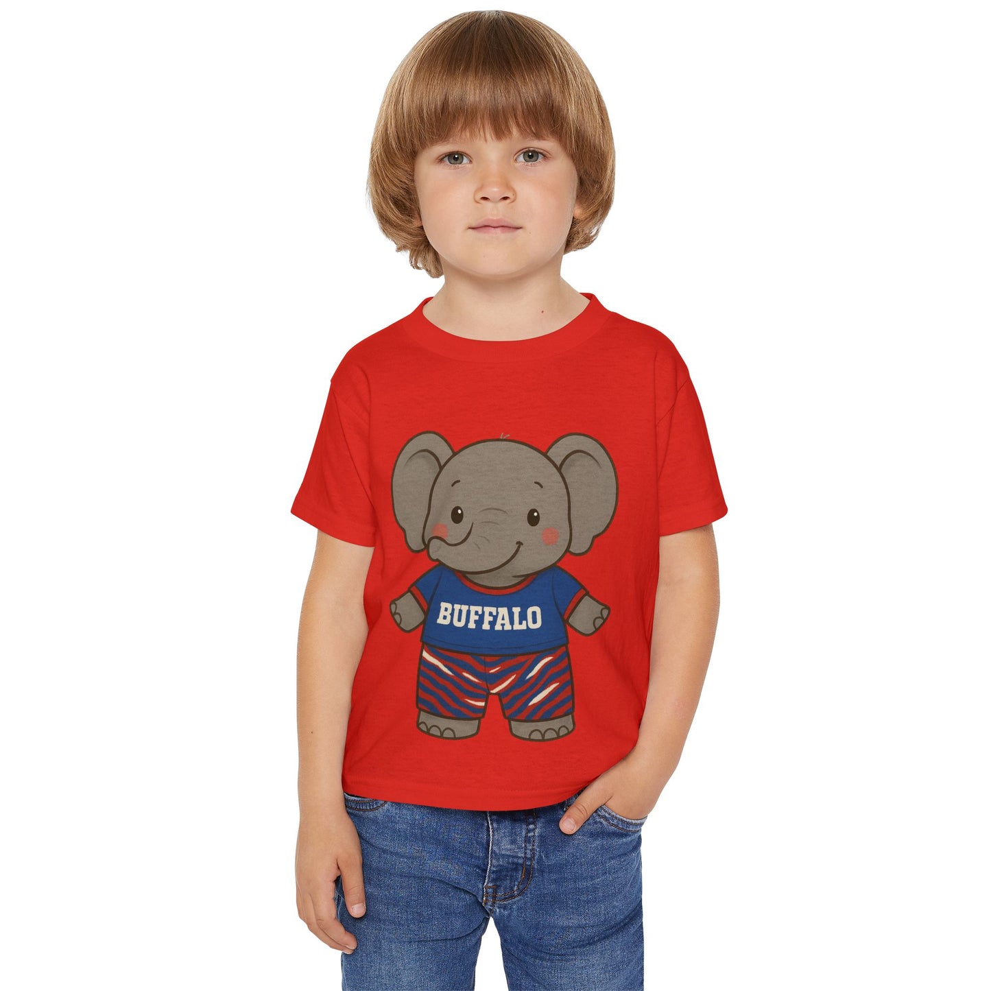 Toddler T-shirt - Buffalo Baby Elephant Design