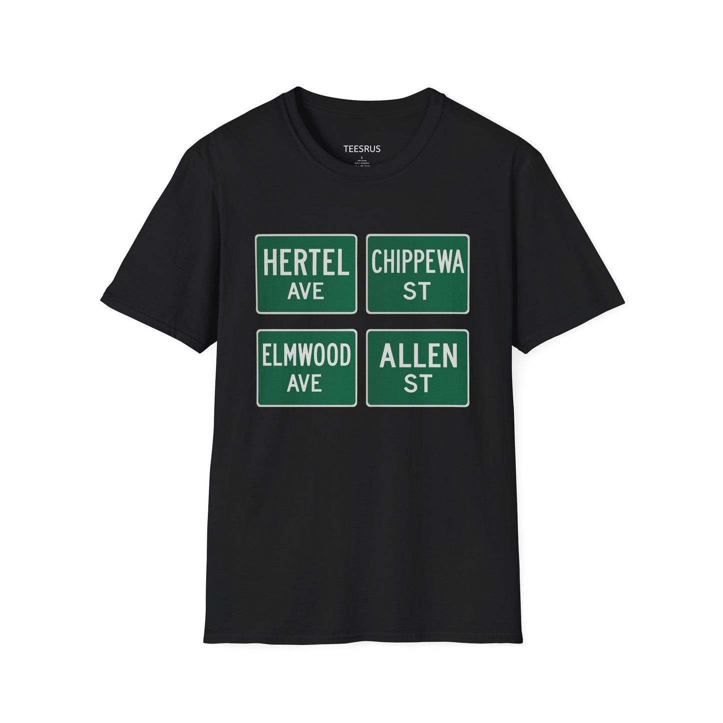 Buffalo NY Street Sign Unisex Softstyle T-Shirt, Tee, Shirt, Apparel, Top, Tee for Buffalo Lover