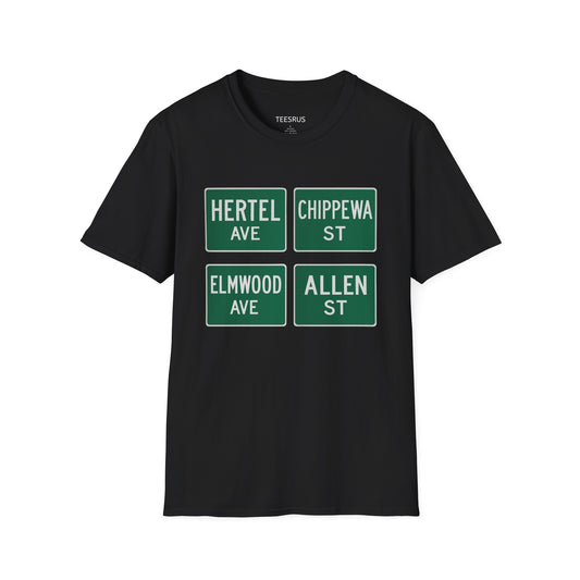 Buffalo NY Street Sign Unisex Softstyle T-Shirt, Tee, Shirt, Apparel, Top, Tee for Buffalo Lover