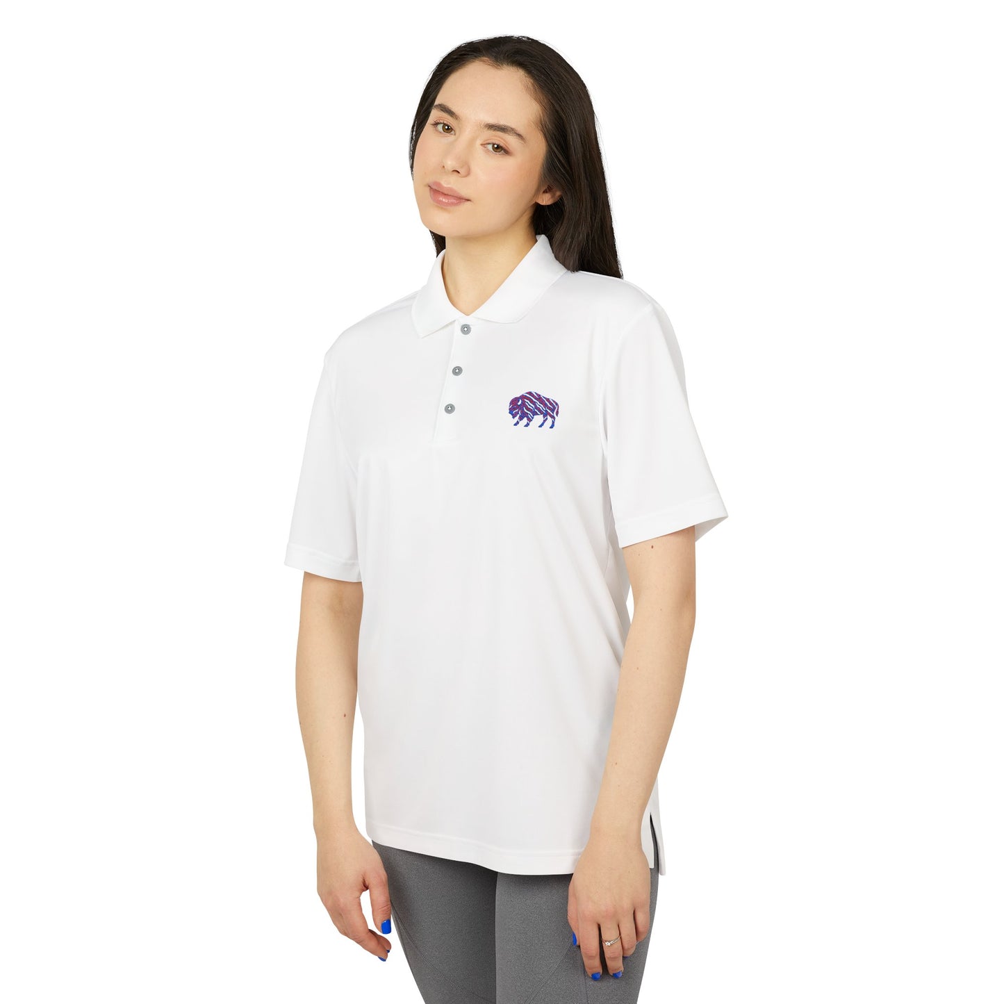 Golf Polo Shirt - Standing Buffalo Addidas Design