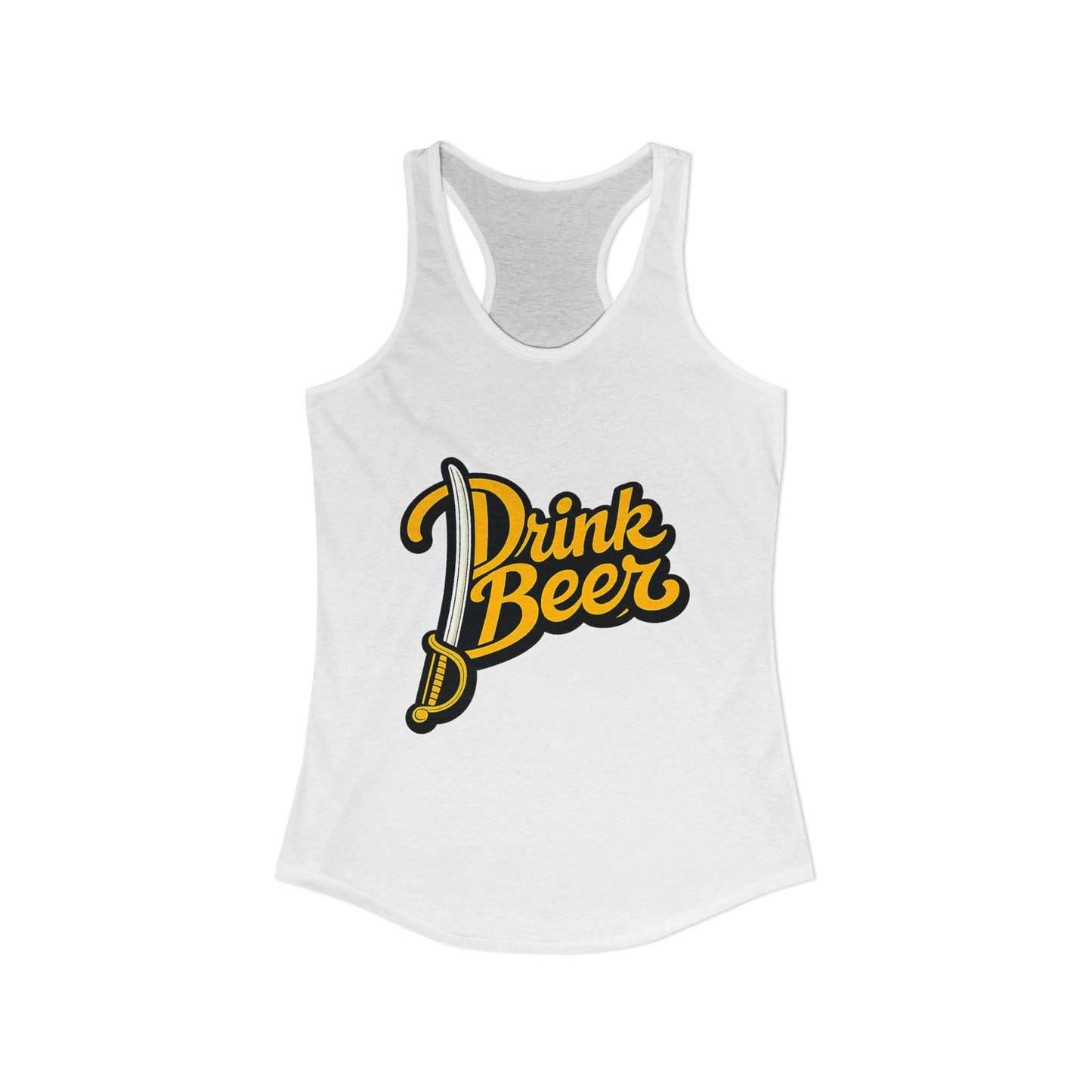 Women’s Drink Beer Buffalo Hockey Tank Top – Retro 716 Racerback Graphic Tank | Teesrus716