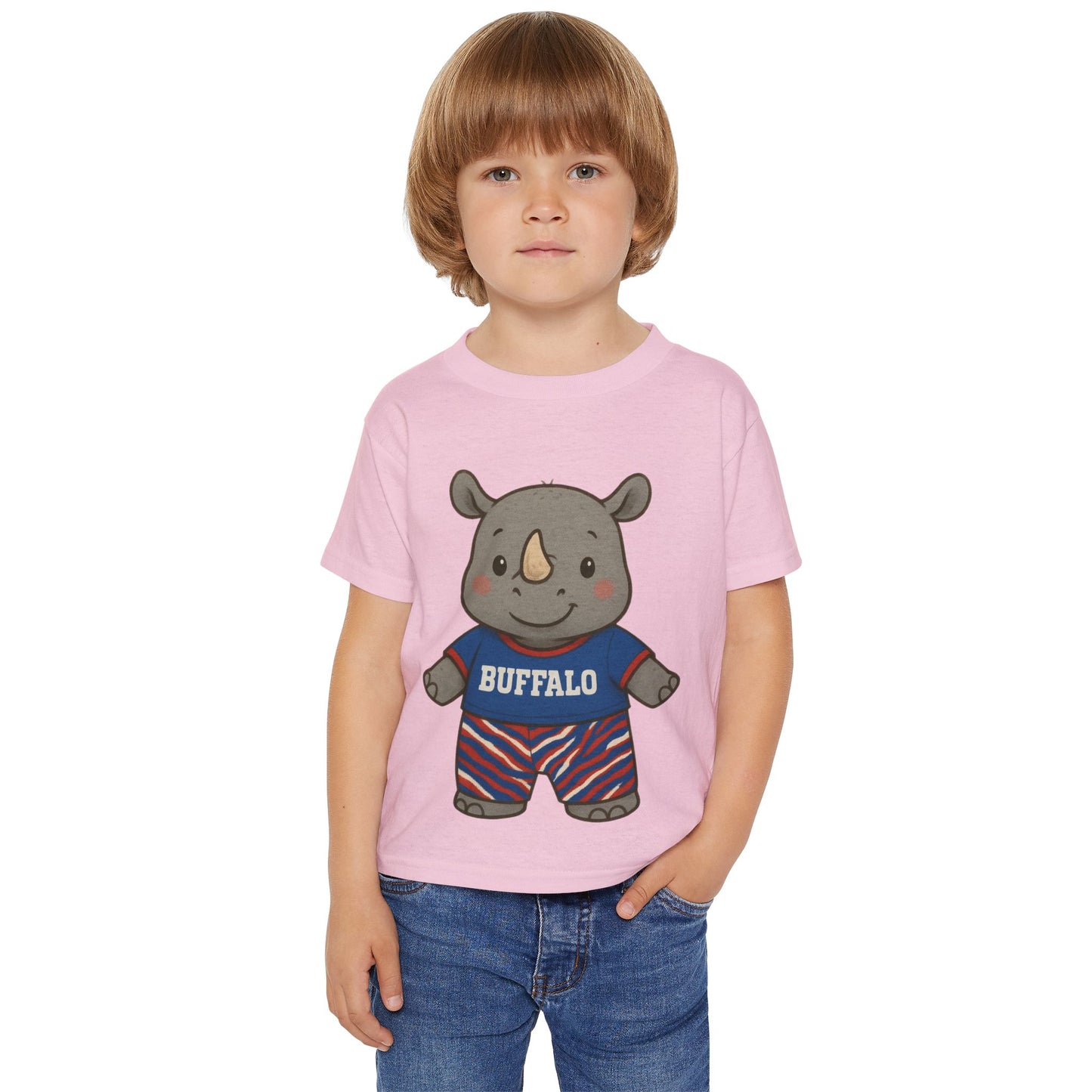 Buffalo Toddler Tee - Baby Rhino Design