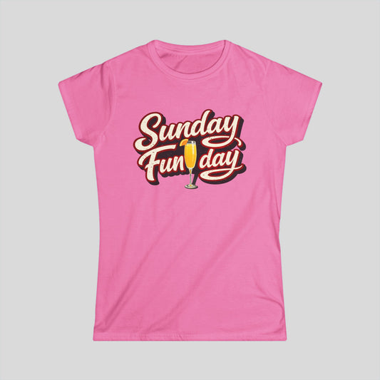 Sunday Funday Women’s T-Shirt – Mimosa Brunch Graphic Tee | Teesrus716