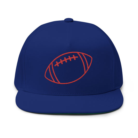 Embroidered Football Snapback Hat — Red Stitch Sports Cap