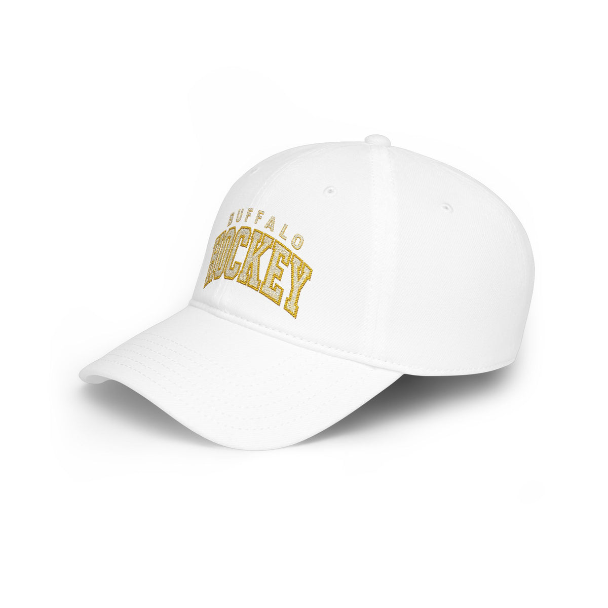 Buffalo Hockey Hat – Blue & Gold Embroidered Buffalo Cap