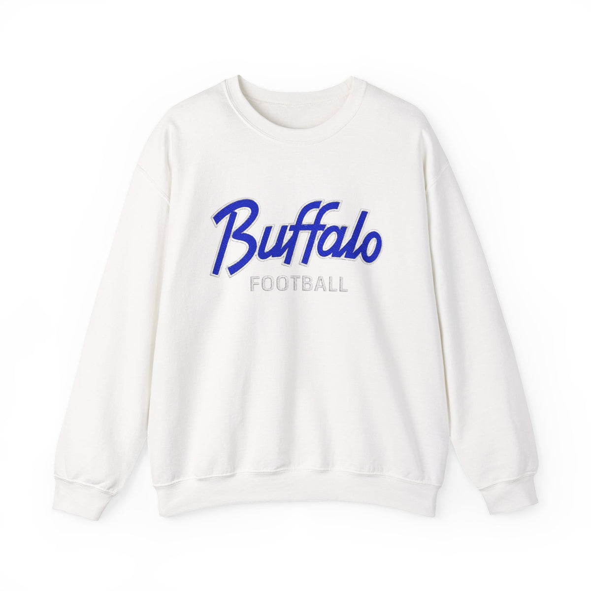 Buffalo Football Nickel City Crewneck Sweatshirt | Vintage Embroidered Buffalo Football Sweatshirt