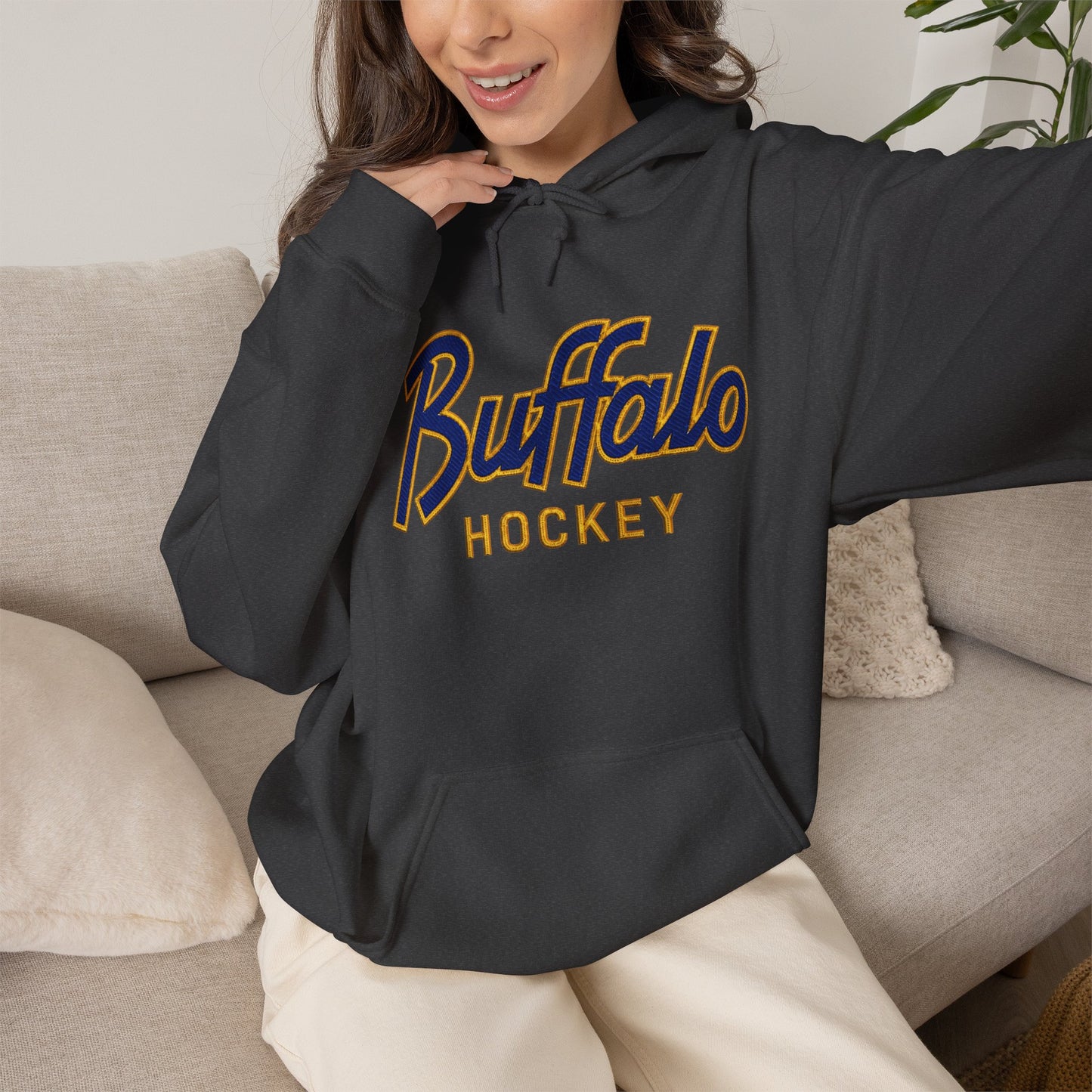 Buffalo Hockey Hoodie | Vintage Buffalo Hockey Sweatshirt | Buffalo Hockey Apparel | Buffalo NY Hoodie