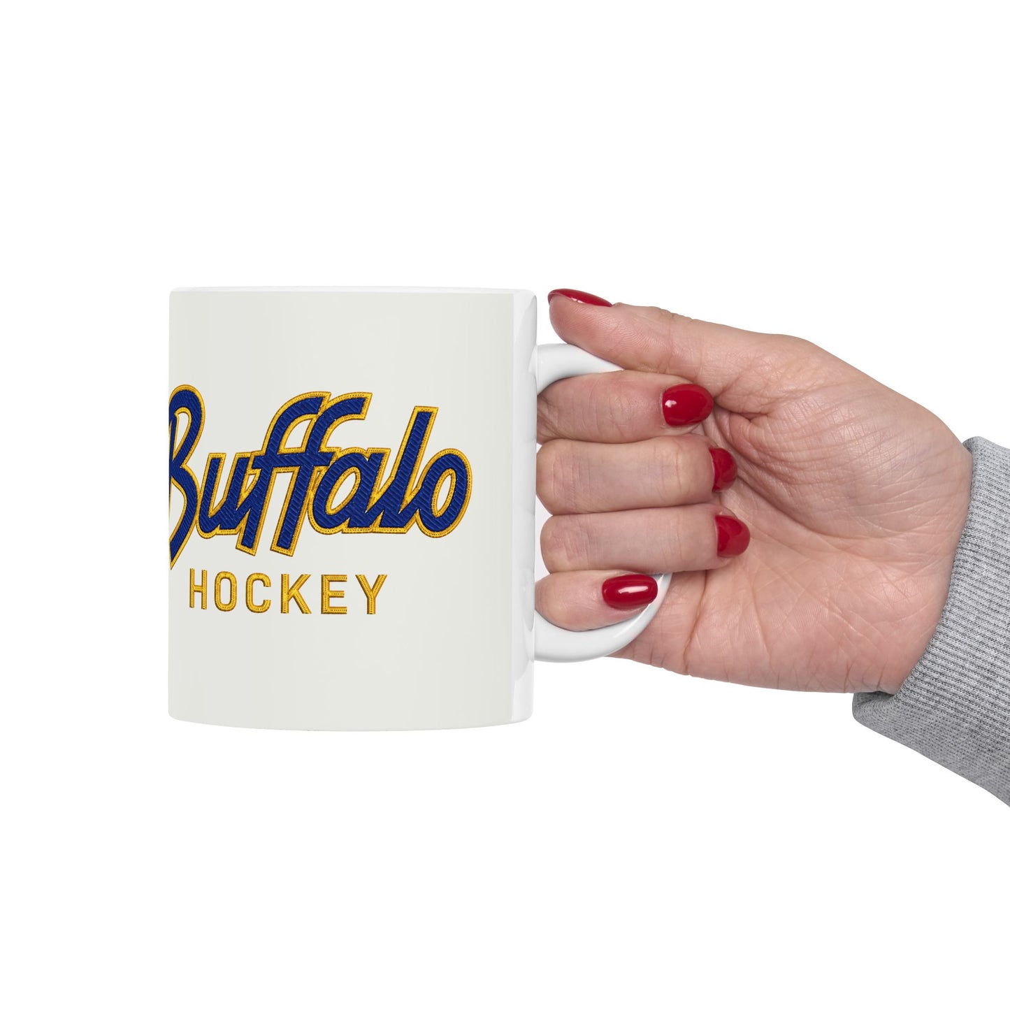 Buffalo Hockey Ceramic Mug — Team Logo Coffee Cup (11oz, 15oz)