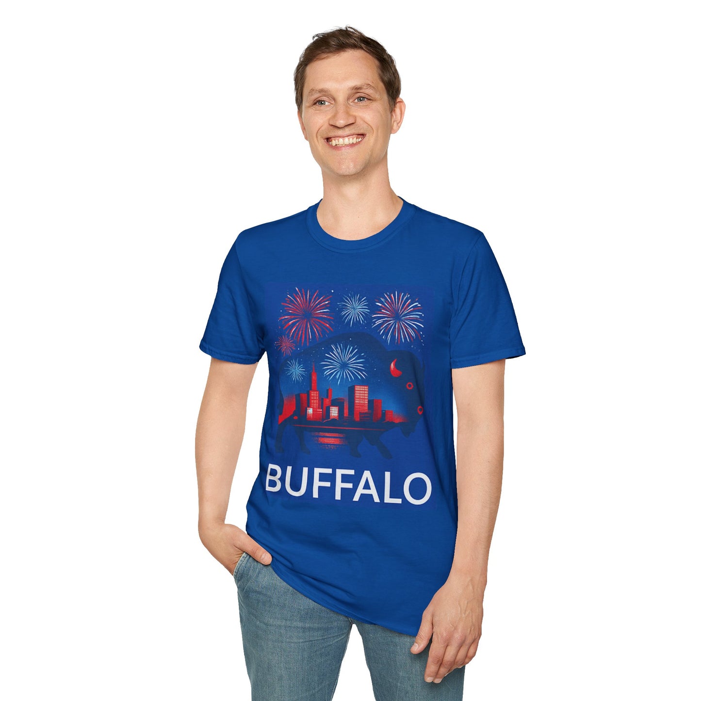 Buffalo Skyline T-Shirt – Patriotic Buffalo 4th of July Graphic Tee | TeesRus716