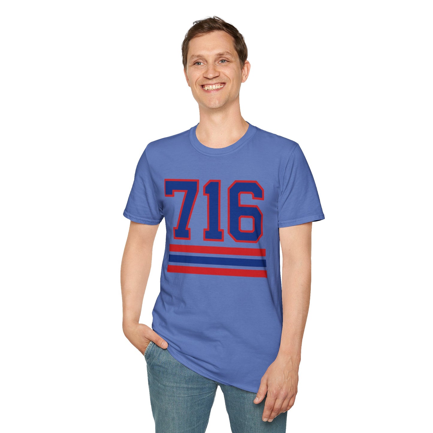 716 Buffalo T-Shirt – Retro Area Code Athletic Graphic Tee | Teesrus716