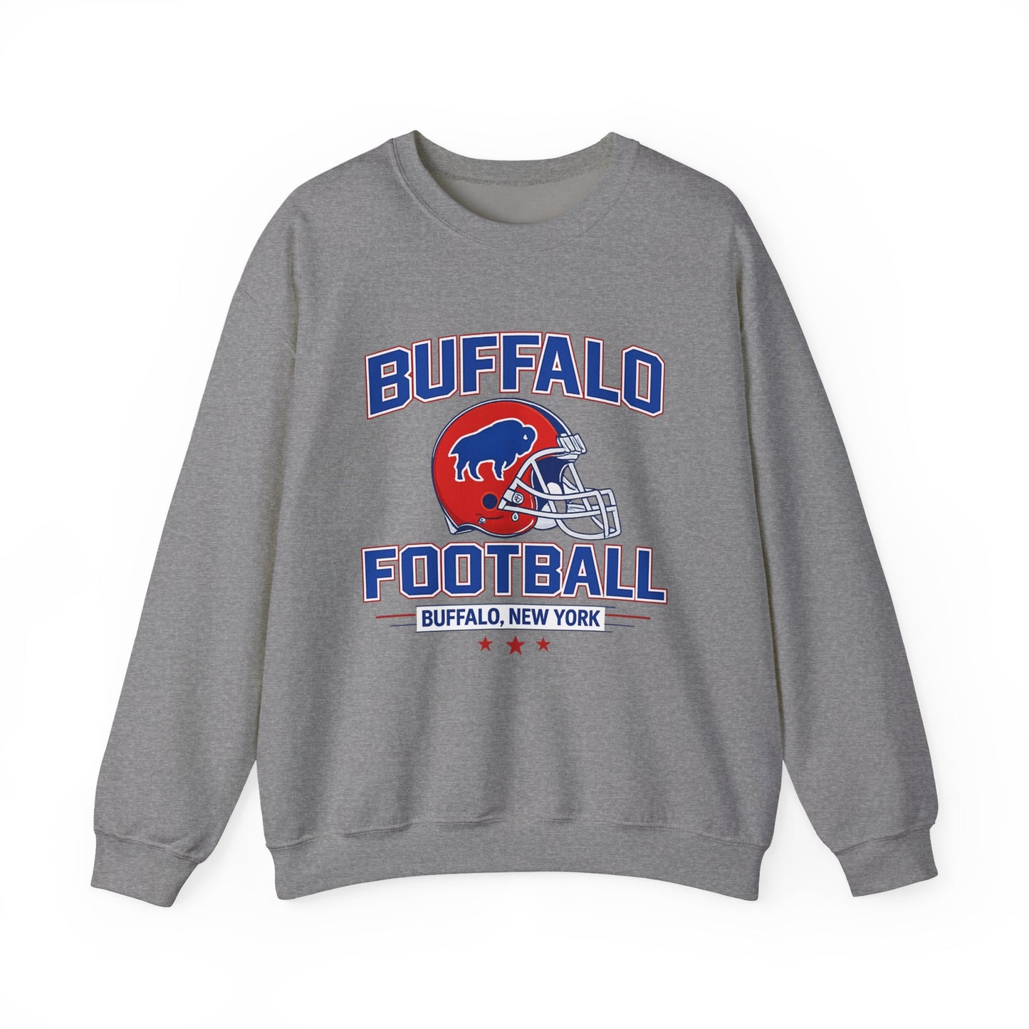 Buffalo Football Crewneck Sweatshirt – 716 Helmet Graphic | Teesrus716