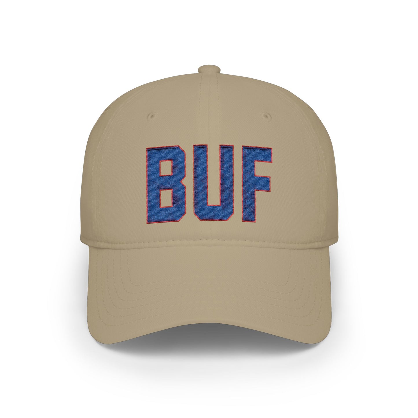 BUF Buffalo Football Hat – White Embroidered Hat